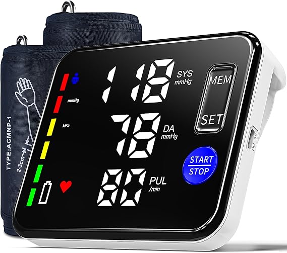 GUAEVER Automatic Upper Arm Blood Pressure Monitor with 2 Size Cuffs(Black)
