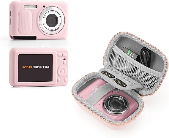 Camera Case Set for KODAK PIXPRO FZ55 -Hard Camera Case+Soft Silicone Cover
