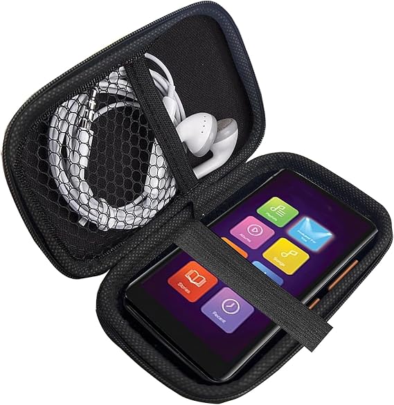Compatible with Solo3 Mp3 Player Case, Blueshaweu Hard Shell Travel and Storage Cover Carrying Case Compatible for 24Six Solo3, Solo2 Mp3 Player (Black)