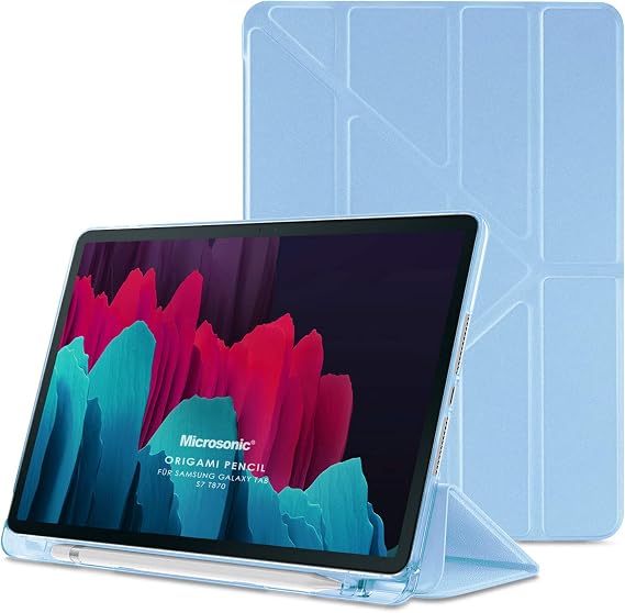 Microsonic Samsung Galaxy Tab S10 FE için Kılıf Origami Pencil Mavi [Galaxy Tab S10 FE X520 ile Uyumlu Kılıf - Mavi]