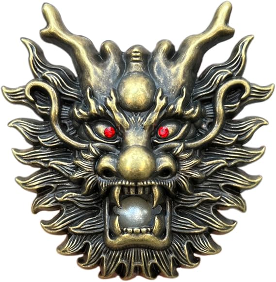 Belt Buckle for Men Vintage Engraved Dragon Head Waist Belt Buckle for Pants Ethnic Buckle Waistband Accessories.1