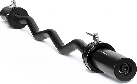 CAP 47" Olympic EZ Curl Bar | Heavy Duty Solid Steel, 200 lb Capacity