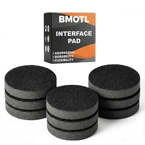 2 Inch Interface Pad: 9 Pack Hook & Loop Foam Sanding Discs Backing Pads Replacement for Mini RO Sander Detail Sanding,Soft Density Sponge Round Cushion Buffer