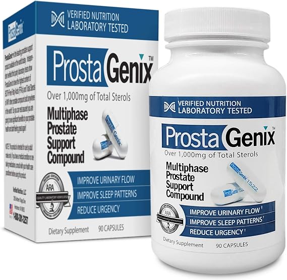 ProstaGenix Multiphase Prostate Supplement - Over 1 Million Sold - End Nighttime Bathroom Trips, Urgency, More. 90 Capsules