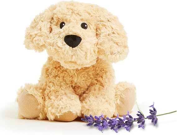 warmies Microwavable & Weighted Stuffed Animals, Golden Dog - Heated Stuffed Animal for Soothing Warmth - Weighted Plush for Calming Hugs - for Boys, Girls, Babies & Toddlers