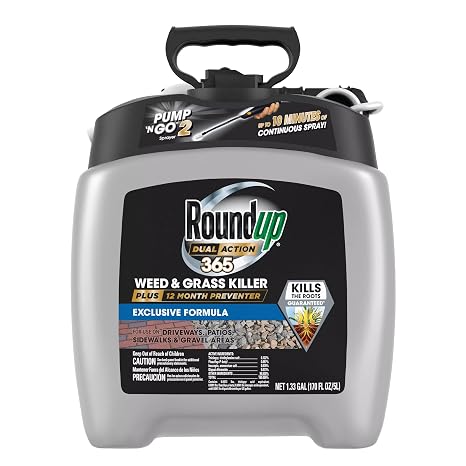 Roundup Dual Action 365 Weed & Grass Killer + 12 Month Preventer, 1.33 gal.