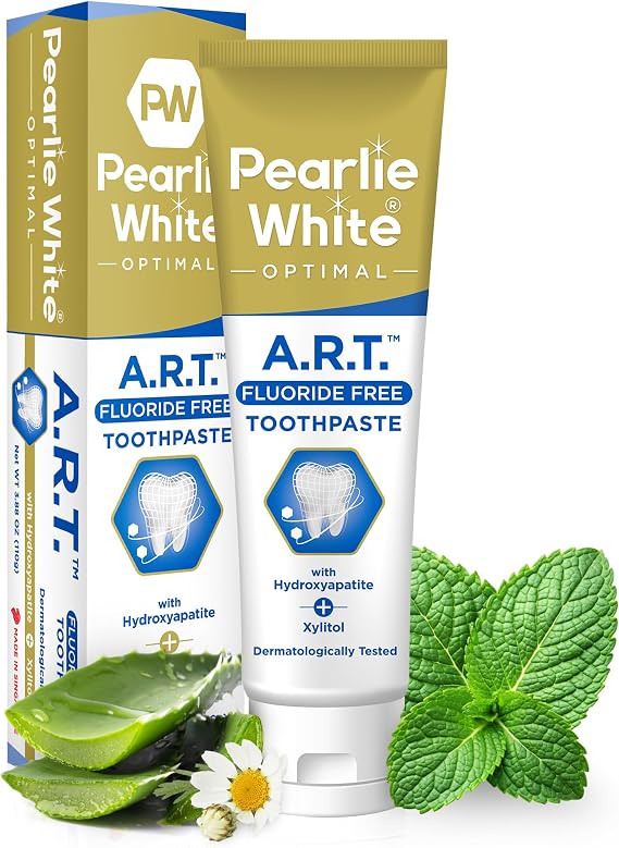 PEARLIE WHITE Art Hydroxyapatite Toothpaste 110g | Fluoride-Free Remineralising Toothpaste for Bioactive Enamel Repair, Sensitive Teeth, Whitening & Healthy Gums | Clinically Proven | SLS Free | 1 Pk
