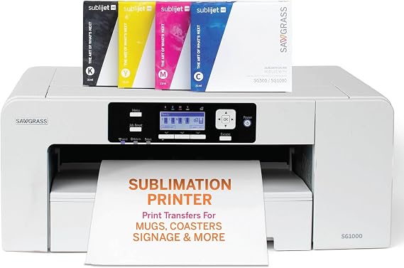 Sawgrass SG1000 Sublimation Printer, 31 mL Inks and Paper Bundle