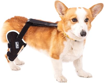 Dog Knee Brace for Torn ACL, Two Angled Lateral Aluminum Splints Support Dogs with Stability, CCL Injury, Patella Luxation, Arthritis, Joint Pain, Dog ACL Brace Hind LegRight Leg, X-Small