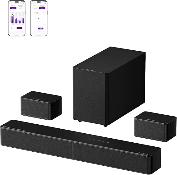 ULTIMEA 5.1ch Surround Sound System with Dolby Atmos, Wireless Subwoofer
