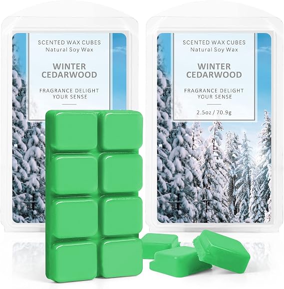 SCENTORINI Wax Melts, Winter Cedarwood Scent Wax Cubes, 2 x 2.5 oz