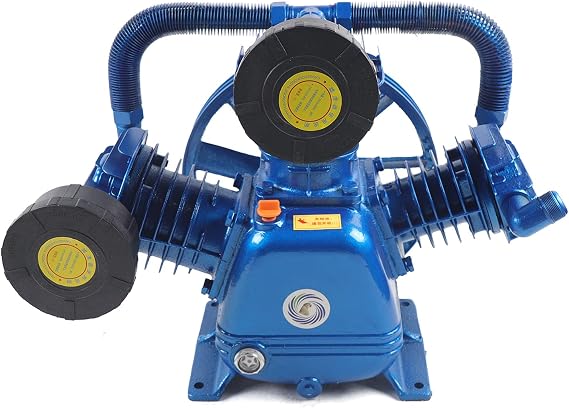 10HP Air Compressor Pump, 175PSI 7.5KW W Style 3 Cylinder Cast Iron Air Compressor Pump Head Replacement, Motor Air Tool