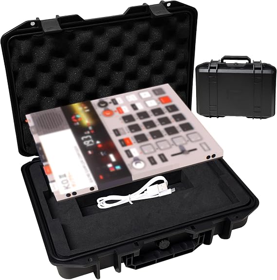 Hard Shell Case for Teenage Engineering EP-133 K.O. II/EP-1320, Hard Shell Travel Carrying Storage Case Equipped with Comfort Handle with Customizable Foam