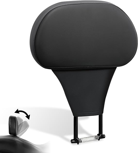 Motorcycle Rider Backrest,Driver Adjustable Detachable Backrest Cushion/Back Pad For Harley Touring Electra Glide CVO Road Glide Road King Street Glide 2009-2026,Black#15