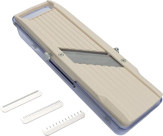 Off White Vegetable Slicer With Tray, Old Version