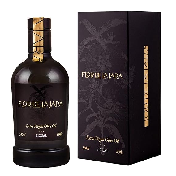 FLOR DE LA JARA Extra Virgin Olive Oil, Spanish Picual, 16.9 fl oz