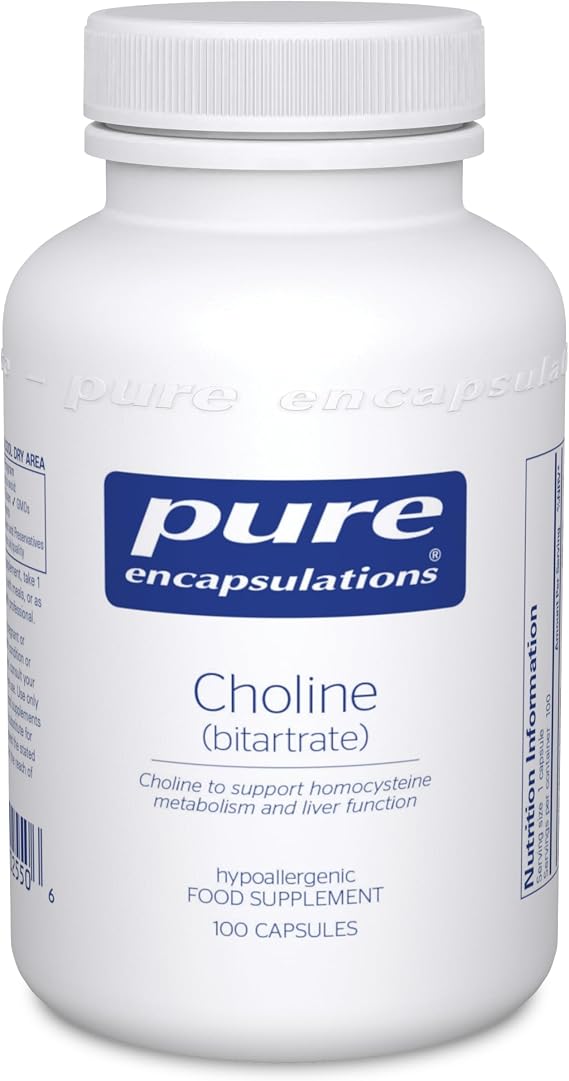 Pure Encapsulations Choline (Bitartrate), 100 Capsules