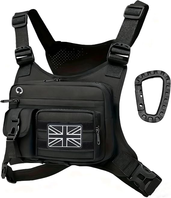 Running Chest Bag, Tactical Chest Pack Ideal EDC Pack for Running, Hiking, and Travel
