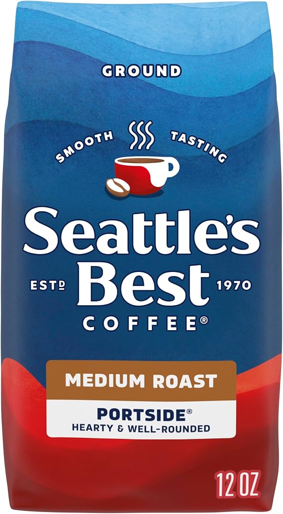 Ground Coffee, Seattle's Best, Level 3, 12 oz, Red