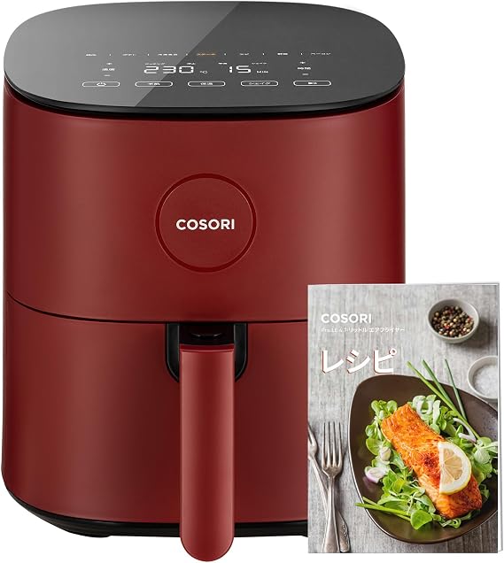 COSORI CAF-L501-RJP Nonfryer 1.7 gal 4.7 L Large Capacity Air Fryer for Home Use, Maximum Temperature 446°F 230°C, Fryer Timer, Red
