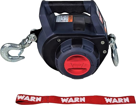 WARN Drill Winch 750 lb Pulling Capacity, Portable with Synthetic Ropevvvv