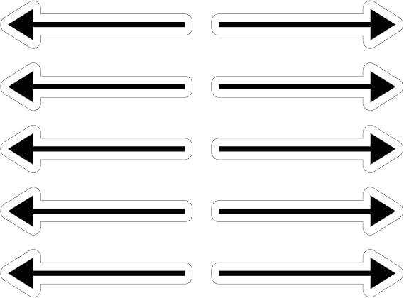 Magnetic Directional Arrows by DCM Solutions (Black, 4")