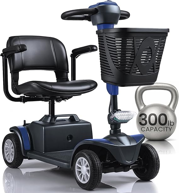 Vive Mobility Scooter for Seniors - Electric Wheelchair Scooter for Adults | Elderly - Motorized Power Wheel Chair Mobility Aid - 4 Wheel Motor Medical Device for Safe, Comfortable, Long-Range Travel