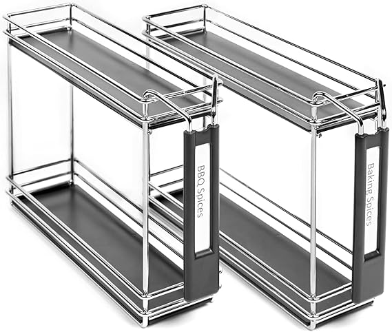 Nifty Solutions Spice Caddy Set of Two, Chrome