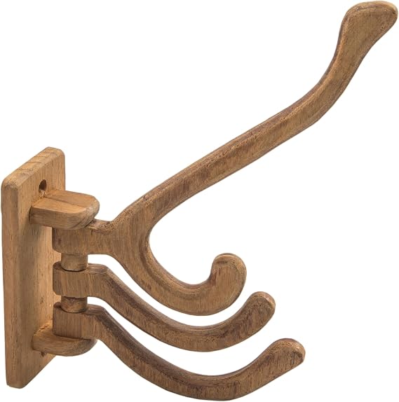 Whitecap 60247 Teak Coat Hooks (Unoiled)