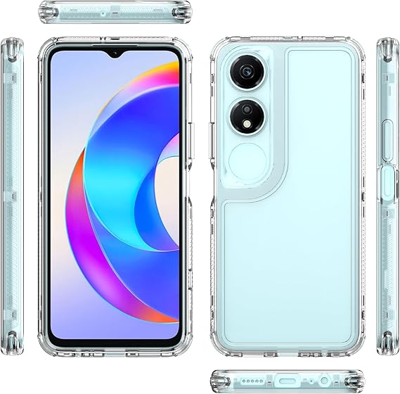 Compatible with Honor X5 Plus Case,3 in 1 Anti-Fall and Shock-Absorbing Protective Cover Compatible with Honor X5 Plus WOD-LX1 WOD-LX2 WOD-LX3 Case Cover Clear