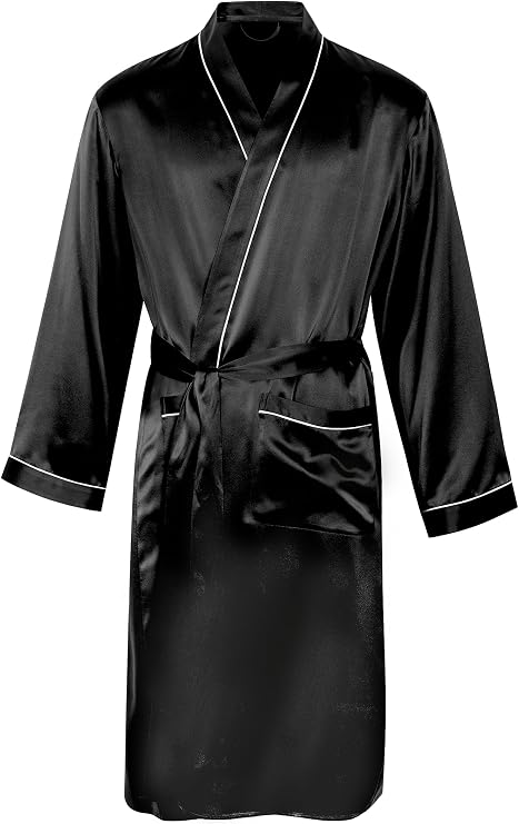 COLD POSH 19MM Mulberry Silk Robe Men Lightweight Kimono
