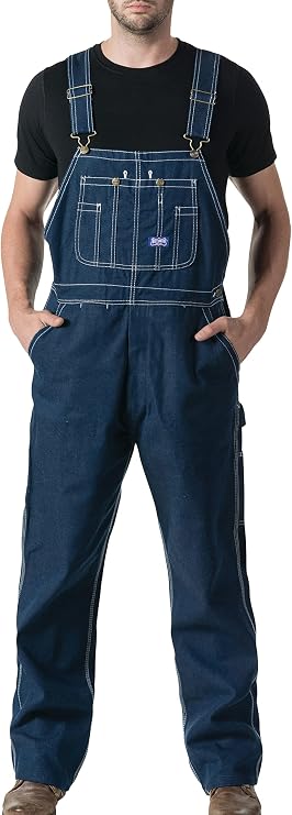 Big Smith Men's Rigid Denim Bib Overall