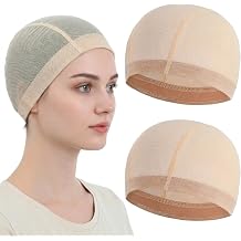 2 Pcs Breathable & Invisible Wig Cap, Non-Slip Elastic Spandex Secure Hold Comfortable & All-Day Wear Under Wigs Liner Cap