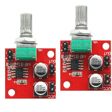 2 Pcs LM386 Electret Microphone Amplifier Microphone Pickup Module DC 4-12V