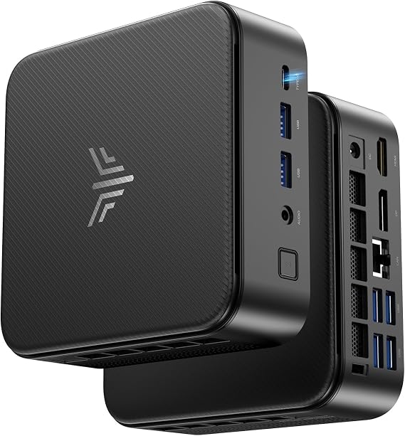 NiPoGi E3B Mini PC AMD Ryzen 5 7430U(up to 4.3GHz 6C/12T) Mini Computer 16GB RAM 512GB M.2 SSD Mini PC Windows 11 Pro 4K Triple Display/WiFi 6/BT5.2/USB3.2 Mini Desktop Computer for Office/Business