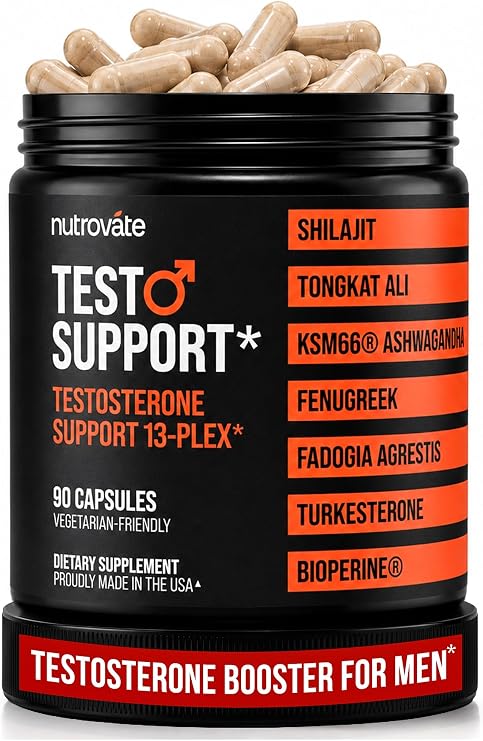 Testosterone Booster for Men with Tongkat Ali, Shilajit, KSM-66 Ashwagandha
