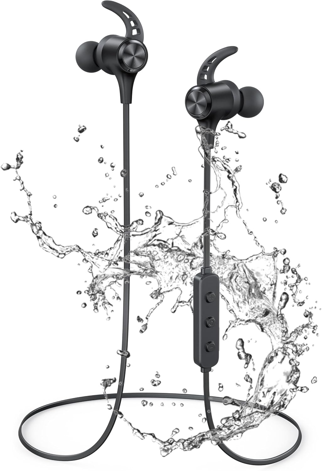 Bluetooth Headphones, Bluetooth 5.2 Stereo aptX Wireless Earbuds Bass Magnetic Neckband IPX7 Waterproof Bluetooths Earbuds Bulit-in Mic with 16H Playtime, Lightweight Earphones for Sport