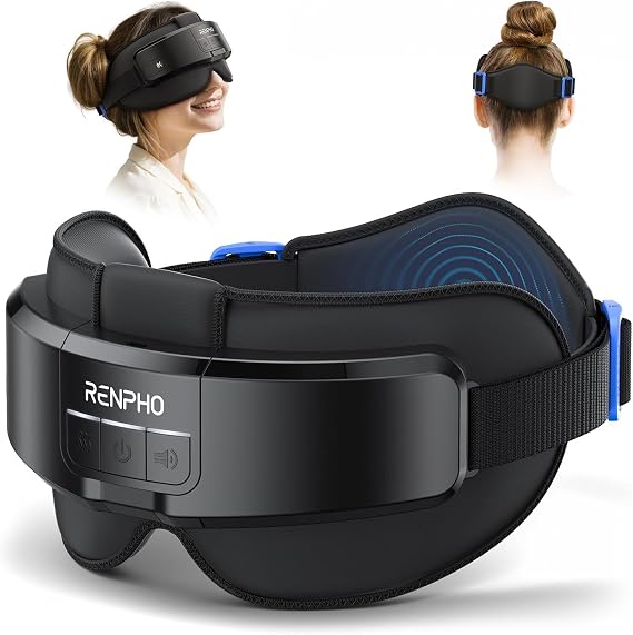 RENPHO Eyeris Masc Head and Eye Massager, FSA Eligible HSA | Head Massager for Forehead, Occiput and Temple, Heated Mask Massager for Scalp Relaxation and Stress Relief