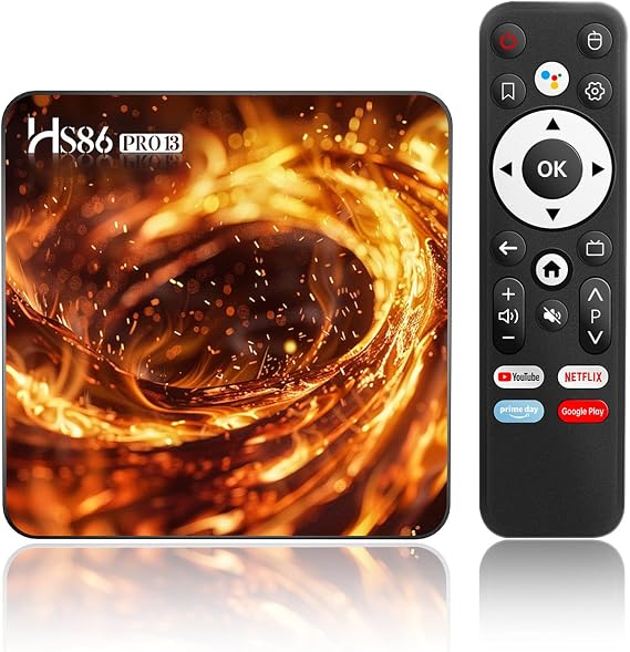 Android 14.0 TV Box,Support 2.4/5.0GHz WiFi 10/100M Ethernet BT5.4 8K H.265