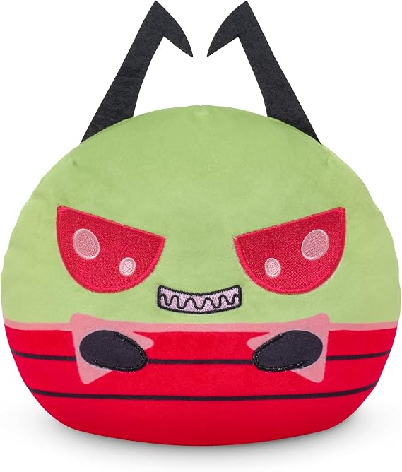 TeeTurtle Reversible Invader Zim Zim + Human Disguise 6-Inch Two-Sided Flip Plush Toy with Embroidered Details - Cute Mini Collectible Plush for Kids, Teens, and Adults