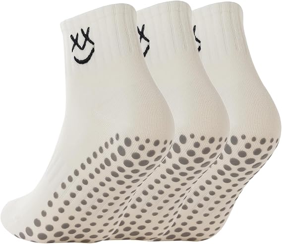 Soxbang Pilates Grip Socks,Non-Slip Cotton Yoga Sock US5-9