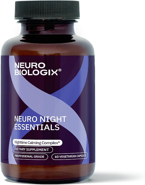 Neurobiologix Neuro Night Essentials, GABA & L-Theanine, 60 Capsules