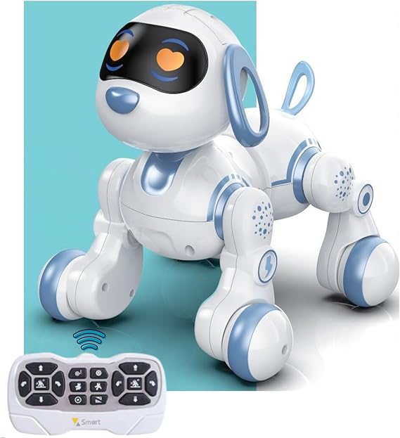 Oyuncak 30 Fonksiyonlu Uzaktan Kumandalı Şarjlı Sesli Işıklı Dokunma Algılama Programlama Robot Kedi ve Köpek (köpek)