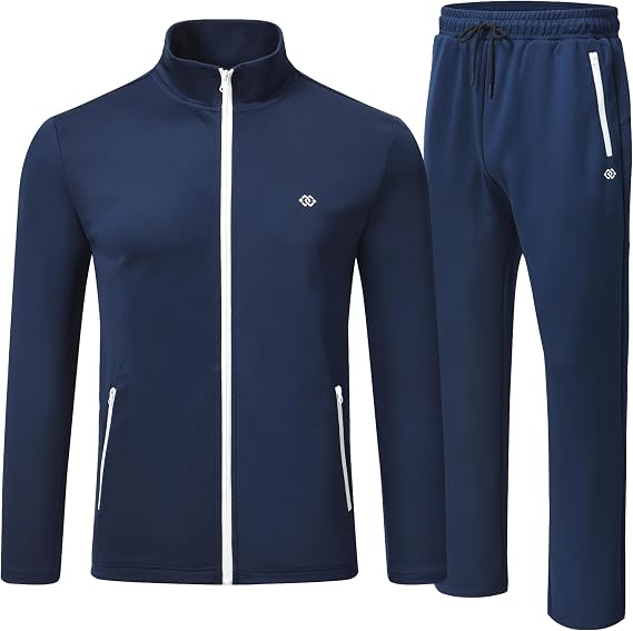 Tracksuit Men's Long Sleeve Jogging Suit Leisure Sports Running Suit Tracksuit Sweat Jacket Sports Trousers Fitness Sports Suit with Zip