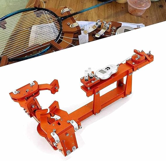 Badminton stringing Machine with Digital Display six-Point Fixing for Professional stringing Full Set of Essential stringing Tools Improve Racket Performance