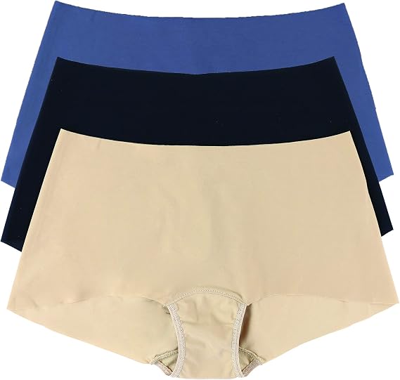 hanky panky - BreatheSoft Boyshorts Panties | Comfortable Womens Underwear, Sleek Full Back Coverage | Sizes (XS-XL) | 3 pack