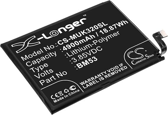 4900mAh XIA0M1用バッテリー交換部品番号:BM53