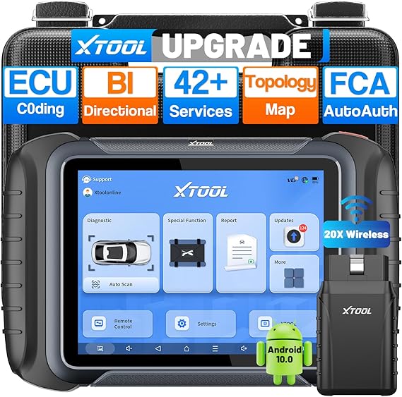 XTOOL D8W Wireless Bidirectional Scan Tool, OBD2 Scanner with Topology