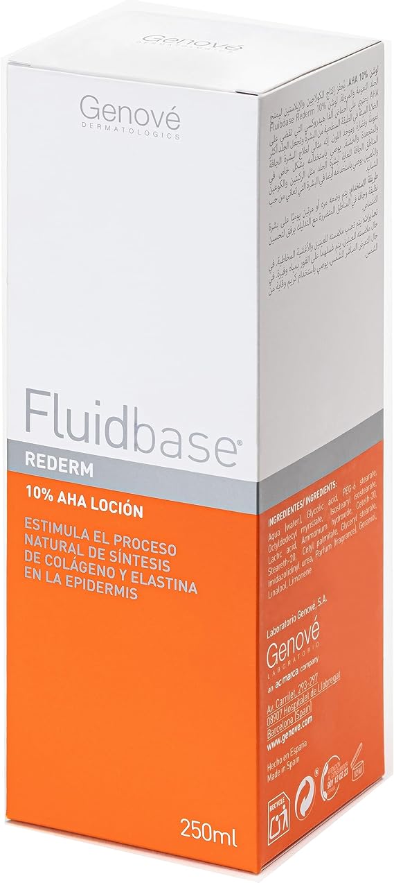 Fluidbase Rederm | 10% AHA Lotion | Antiaging | Dry, Rough and Rough Body
