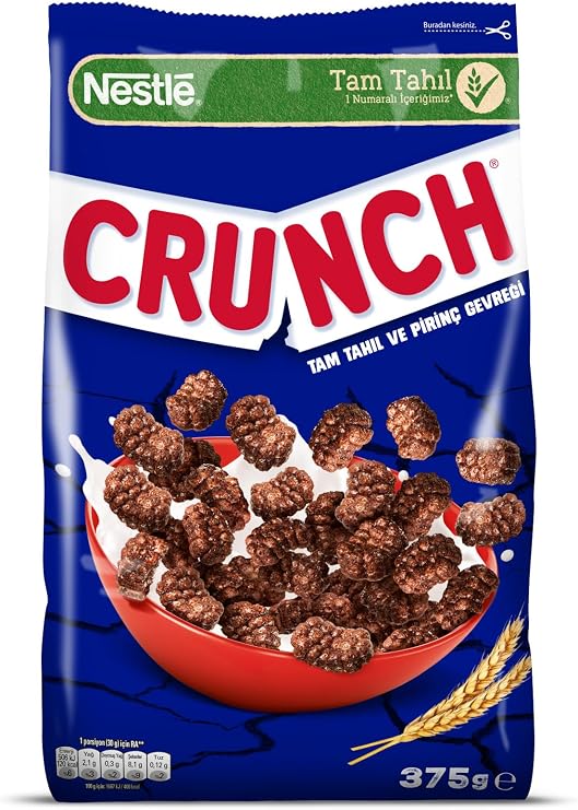 Nestlé , Crunch Tam Tahıl Ve Pirinç Gevreği, 375gr
